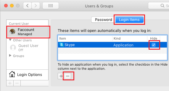 Interrompi l'avvio automatico di Skype su Mac