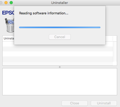 Disinstalla manualmente il software Epson su Mac