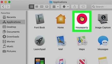 Disinstalla Houseparty su Mac manualmente