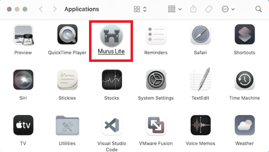 Rimuovi Murus dal Mac manualmente