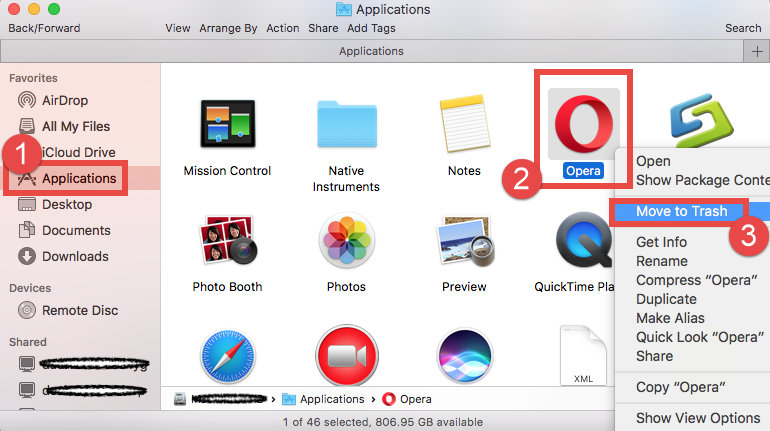 Come disinstallare facilmente Opera su Mac