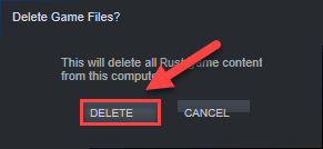 Disinstalla Rust su Steam