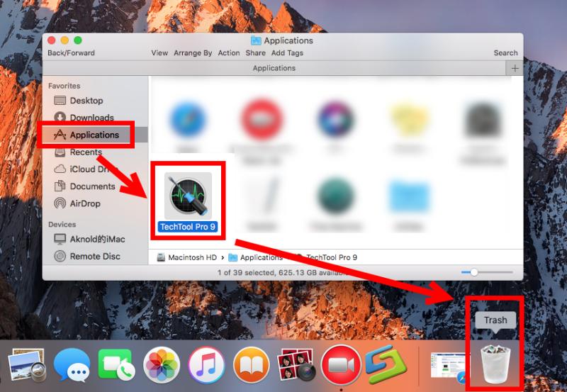Disinstalla manualmente TechTool Pro su Mac
