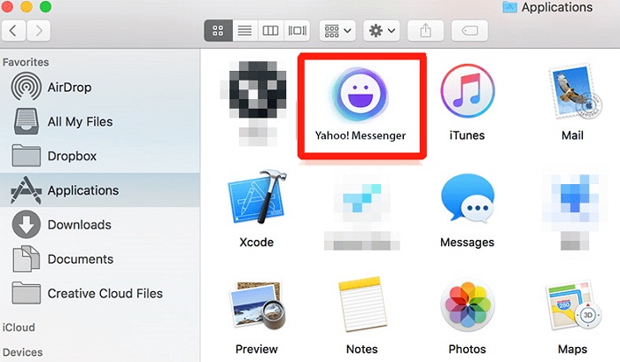 Disinstalla manualmente Yahoo su Mac