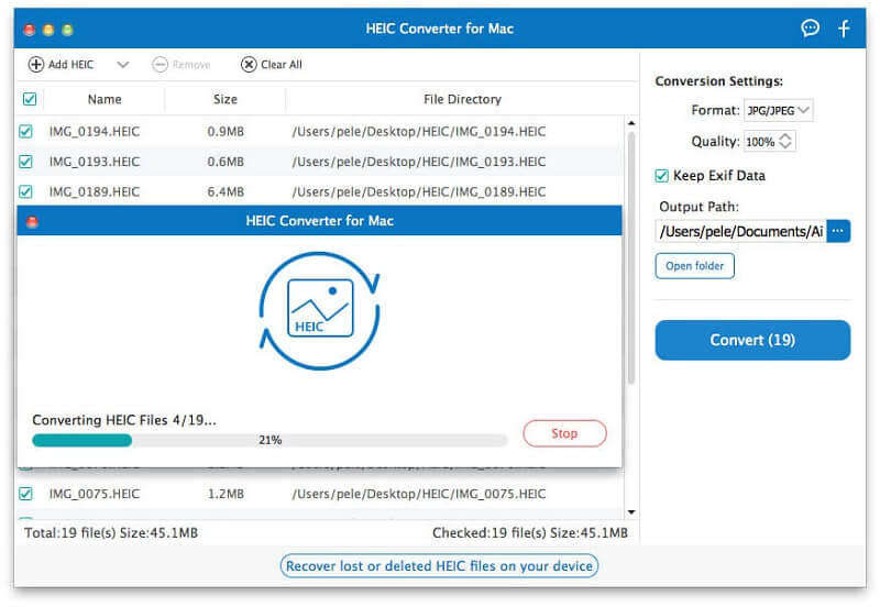 Convertitore HEIC in JPG di Aiseesoft