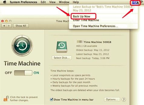 Backup tramite Time Machine quando il disco non può essere riparato