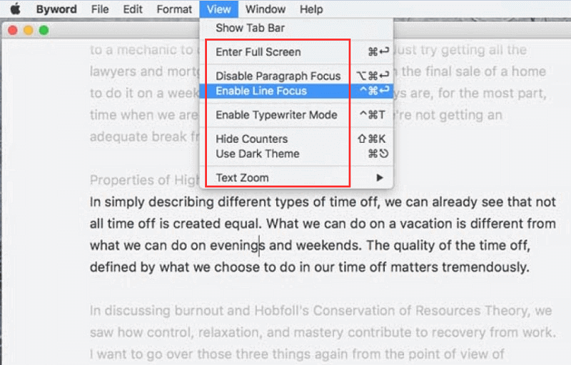 Elaboratore di testi per Mac Byword