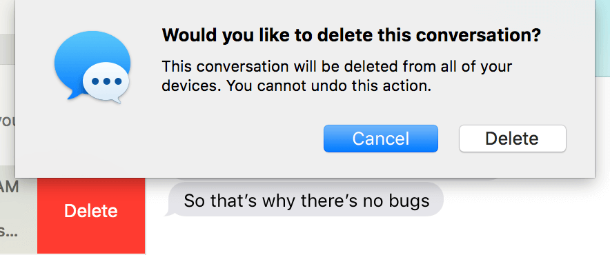 Elimina tutti i messaggi su Mac con iCloud