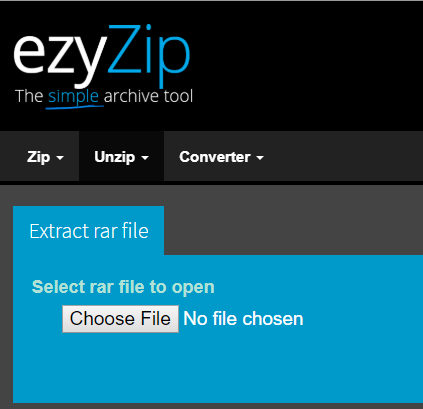 Apri file RAR su Mac con ezyZip