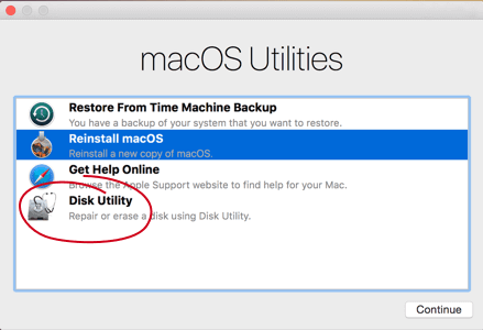 Usa l'Utility Disco Mac per riparare il disco