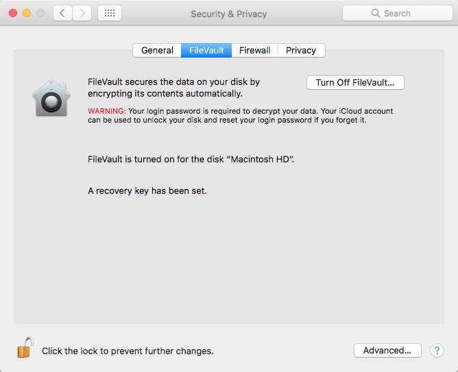 Come crittografare i file su Mac File Vault