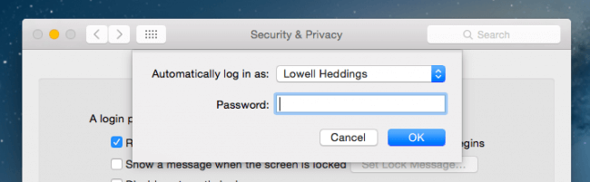 Login senza password Password