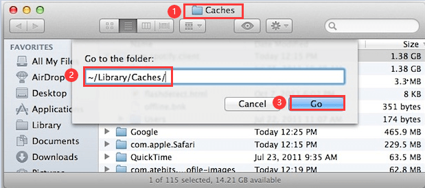 Eliminare cache su Mac