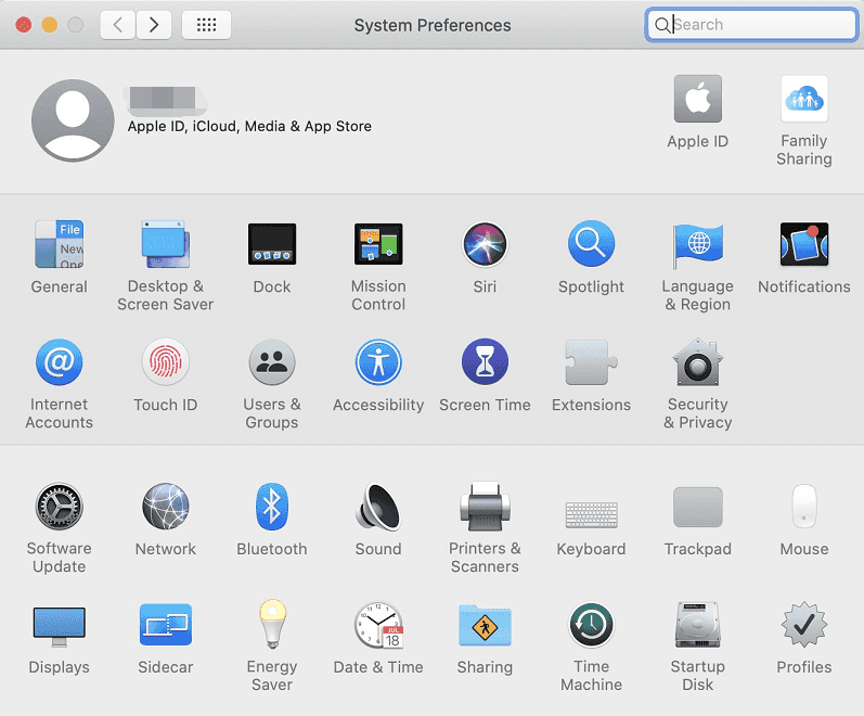 Preferenze di Sistema di Mac