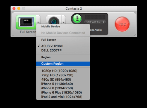 Record Screen On Mac di Camtasia