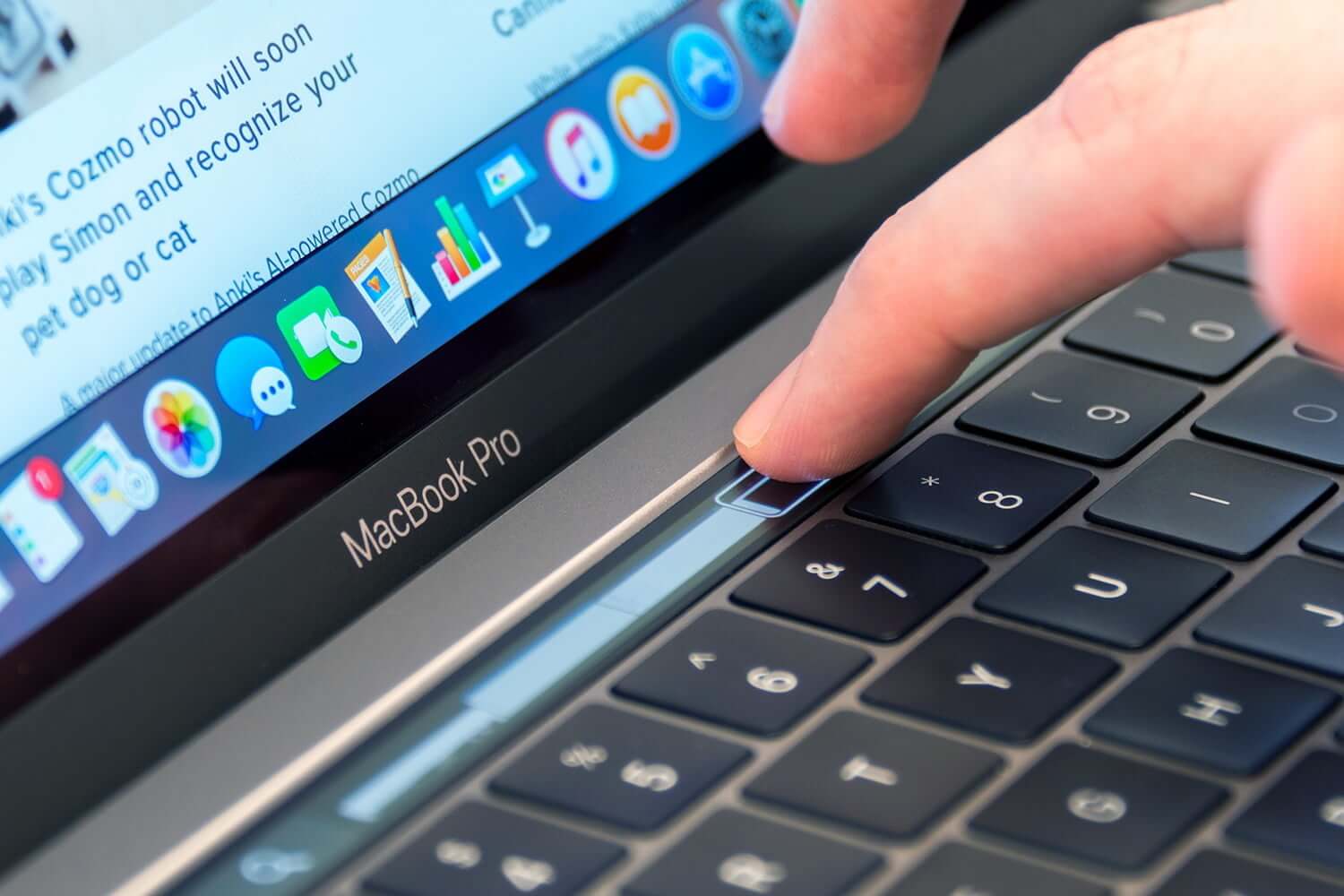 Cancella i dati dalla Touch Bar