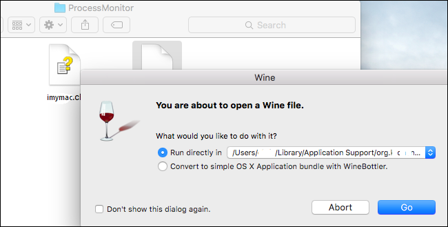Esegui file EXE usando Wine