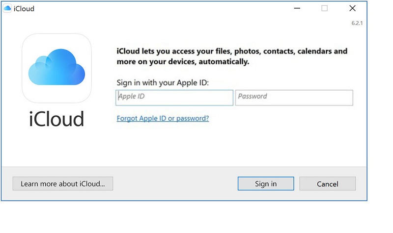 Accedi icloud