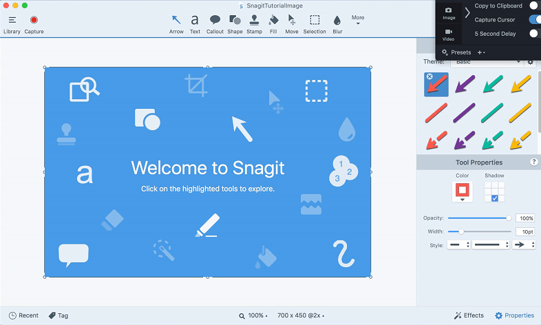 Strumento di cattura per Mac Snagit