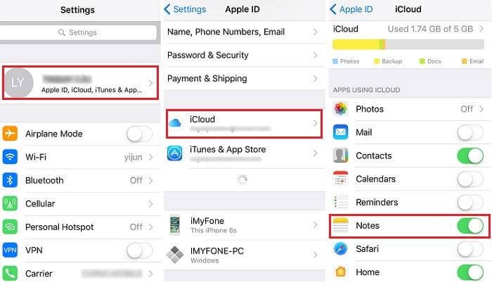 sincronizzare le note tra iPhone e Mac con iCloud
