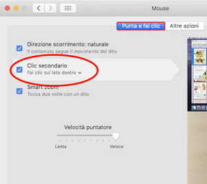 Fare tasto destro con mouse su Mac