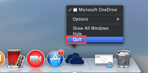 Elimina OneDrive dal Mac manualmente
