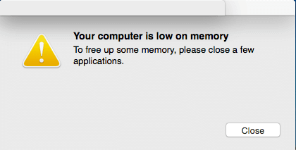 Il tuo computer ha poca memoria Mac