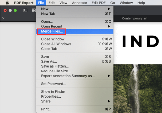 Combina file PDF su Mac utilizzando PDF Expert