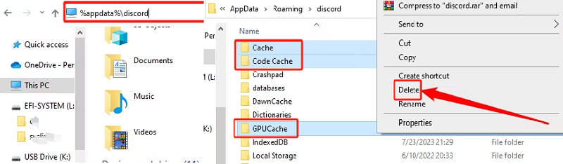Elimina la cache per correggere la schermata nera di Discord Stream