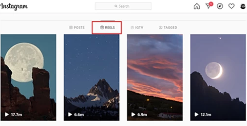 Metti in pausa i rulli di Instagram su un desktop