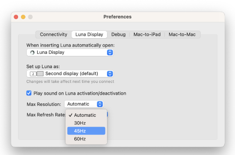Utilizzare iMac come monitor tramite Luna Display