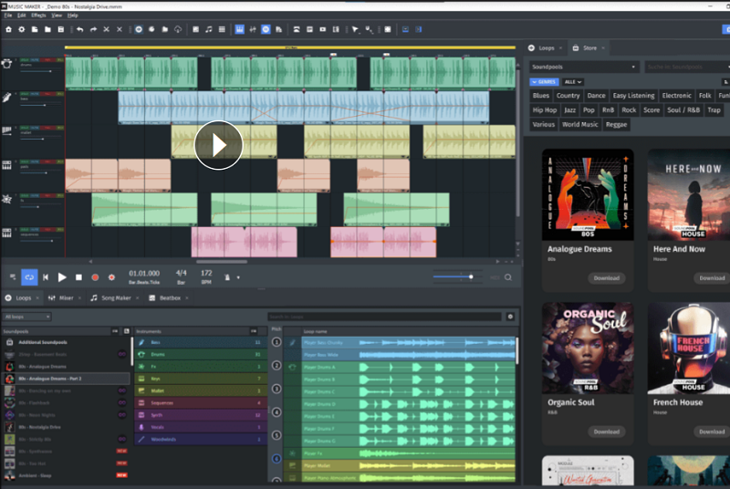 Software di registrazione musicale per Chromebook - Magix Music Maker