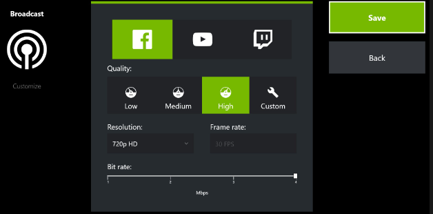 Nvidia ShadowPlay trasmesso in diretta