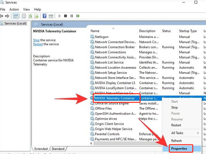 Assicurati che Nvidia Telemetry interagisca con il tuo desktop