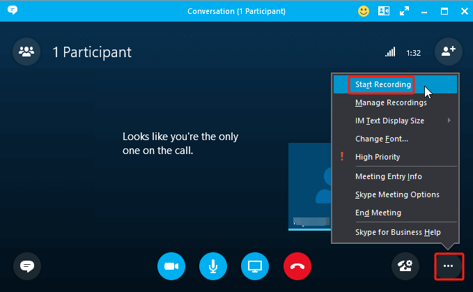 Registra una chiamata su Skype