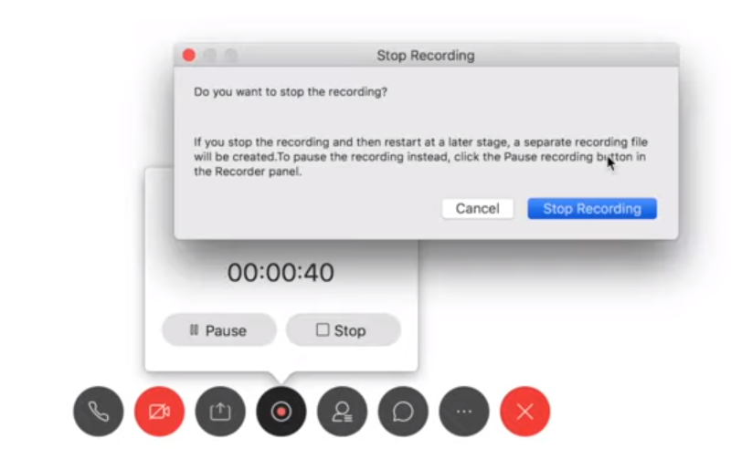 Registra Webex Meeting con audio come partecipante