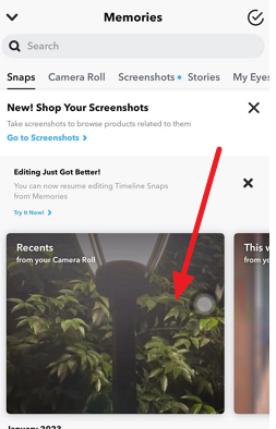 Taglia il video di Snapchat dai ricordi