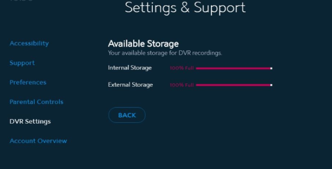 Visualizza lo spazio di archiviazione disponibile per risolvere il problema del DVR Spectrum non funzionante