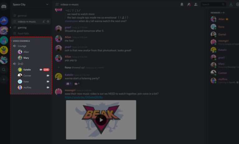 Condividi lo schermo in un canale vocale Discord