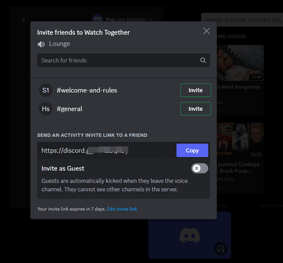 Guarda i video di YouTube insieme su Discord