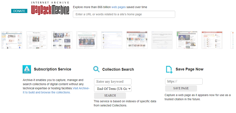 Utilizza Wayback Machine per guardare i video di YouTube eliminati