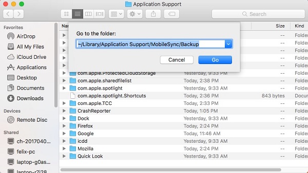 Elimina vecchi backup iOS