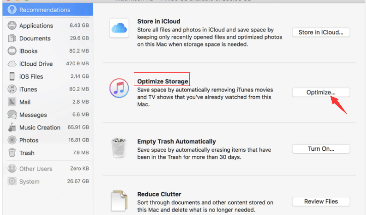 Gestisci lo spazio di archiviazione sul tuo Mac