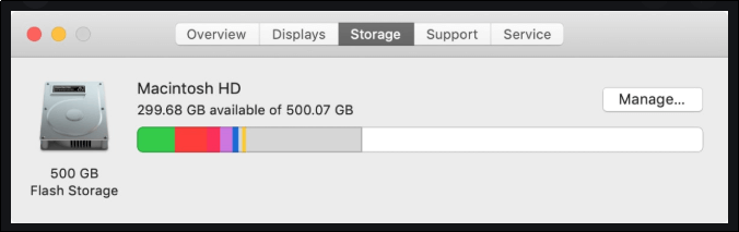 Cancella spazio di archiviazione per correggere i dischi di memoria virtuale sono problema completo