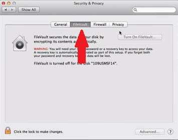 Accesso a FileVault