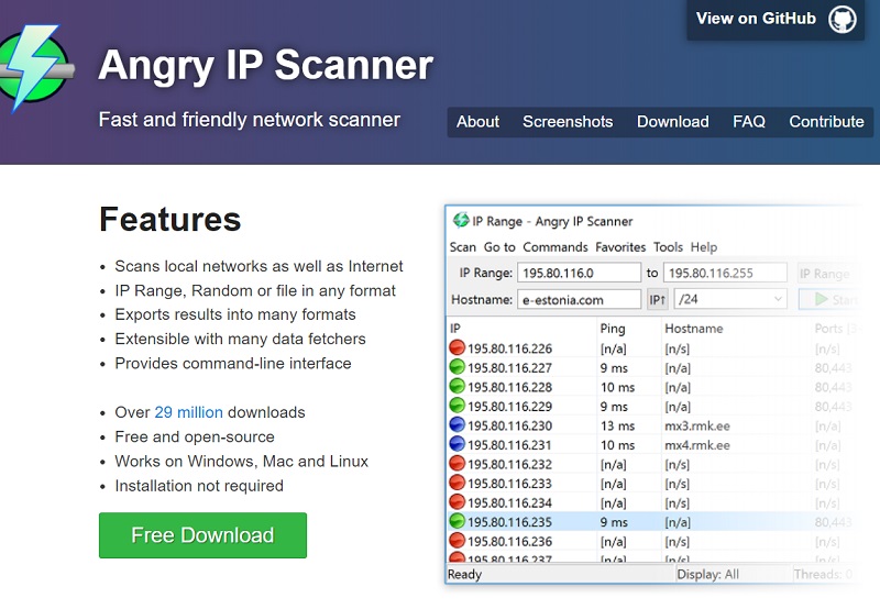 Angry IP Scanner è il miglior scanner IP per Mac