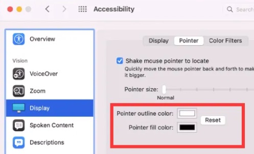 Passaggi per cambiare il cursore su Mac