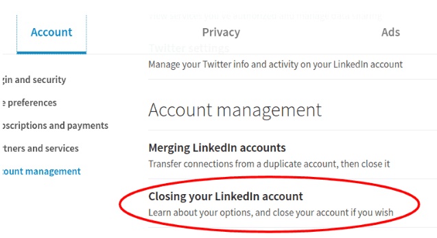 Come chiudere il tuo account LinkedIn
