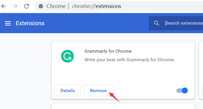Elimina le estensioni di Chrome