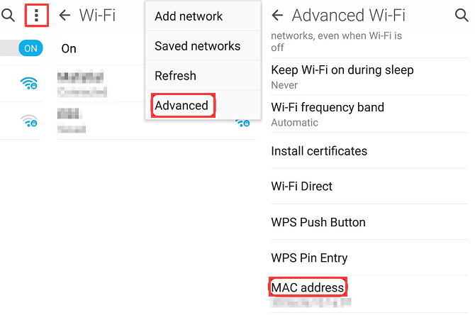 Trova l'indirizzo MAC su dispositivi Android